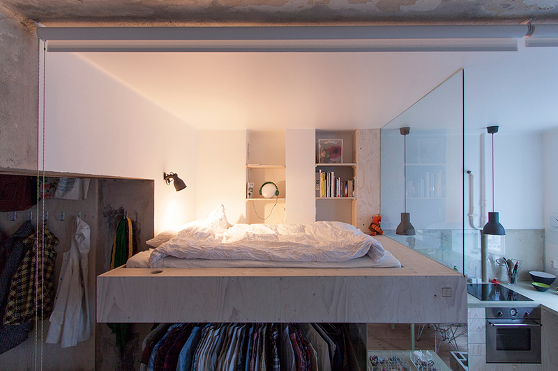 Illustration for article titled This Tiny Apartment Is Built Inside a 30-Year-Old Storage Unit
